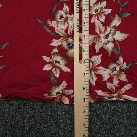 Paradise Found Shirt Mens‎ Large Red Floral Relaxed Magnum PI - Picture 6 of 7